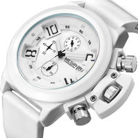 Montre sport quartz pour homme, bracelet en cuir, chronographe, fonction calendrier, étanche, style sport