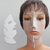 Masque facial 3D anti-graisse 40 g/m² en tissu polyester viscose avec attaches auriculaires, modèle CP3DZ pour visage et cou