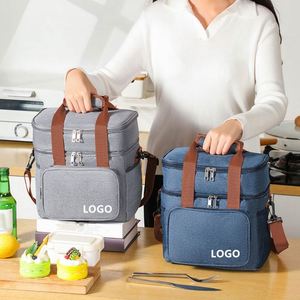 Sac à lunch isotherme pour adultes, hommes et femmes, réutilisable, grand format, pour le travail, le camping, les voyages, les pique-niques, bleu, promotion, cadeau - Product Image 2