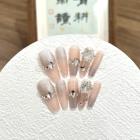 Faux ongles à presser faits main, style gothique rose et noir, avec araignée 3D, réutilisables, longs, forme cercueil, à coller