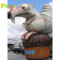 Ballon gonflable géant personnalisé en forme d'animaux en forme de rhinocéros pour la publicité