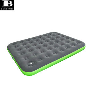 ที่นอนลมแบบพองได้ขนาดควีนไซส์ ทนทาน พร้อมปั๊มเท้าในตัว ที่นอนลมแบบคู่เคลือบผิวกำมะหยี่ แผ่นรองนอนพกพาสำหรับกิจกรรมกลางแจ้ง - Product Image 4