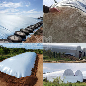 Bâche en film polyéthylène noir et blanc 8 mil anti-UV pour couvertures de fosses de <span class=keywords><strong>ensilage</strong></span>, feuille LLDPE occultante pour la protection des silos et des abris chauffés - Product Image 6