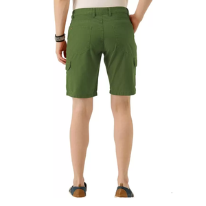 Pantalones cortos Cargo de algodón de primera calidad para hombre, pantalones cortos informales de cintura alta a la moda de talla grande, pantalones elásticos de verano de Color sólido múltiples - Product Image 2