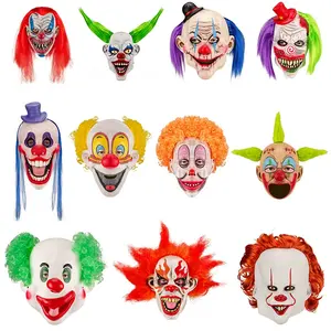 HLC Halloween City Masque de clown en latex avec cheveux pour adultes Cosplay Series Killer Clown <span class=keywords><strong>Joker</strong></span> Treat or Trick Masques Fabricant - Product Image 6