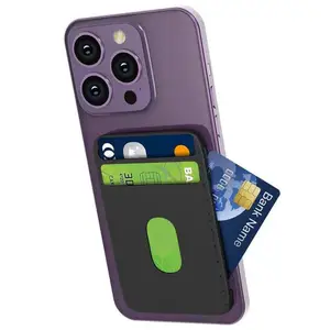 Estuches para teléfono móvil con tarjeta de billetera magnética, funda de aluminio para teléfono, Tarjetero con billetera magnética