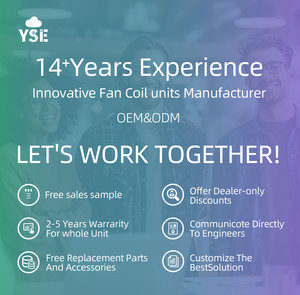 Refroidisseur d'eau à conduit mural élevé Climatiseur dissimulé horizontal certifié CE avec unité de bobine de ventilateur à moteur central - Product Image 2