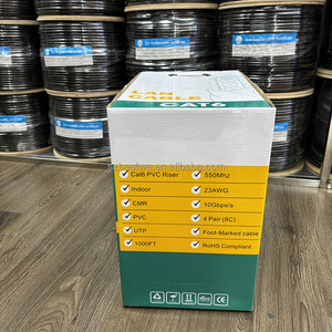 สายเคเบิลเครือข่ายกิกะบิตอีเธอร์เน็ต CAT6 CCA 4 คู่ ระดับวิศวกรรมสำหรับใช้งานภายในอาคาร สำหรับอุปกรณ์เครือข่ายที่ใช้พลังงาน POE สายเคเบิล UTP LAN - Product Image 3