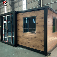 Maison conteneur de luxe extensible de 40 pieds à 3 chambres à prix abordable avec cuisine, design moderne, option bureau