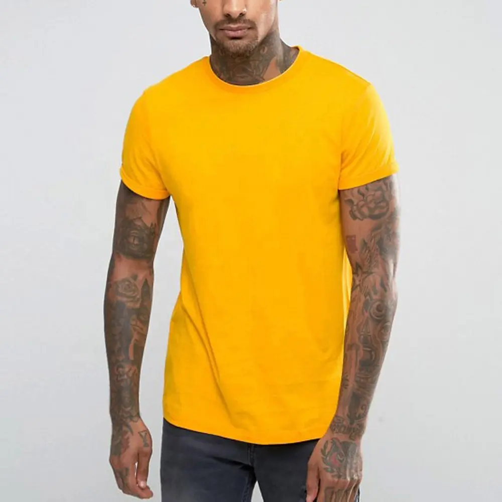 Groothandel 220G Hoge Kwaliteit Vlakte Pima Katoenen T-shirt Slim Fit Custom Mannen T Shirt