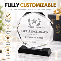 Plaque Souvenir Facettée Polie Haute Transparence pour Événements, Trophée de Cérémonie d'Entreprise OEM ODM