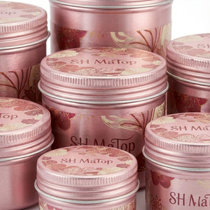 Pot en aluminium rose <span class=keywords><strong>de</strong></span> 60 ml en vrac avec insert EPE, contenant cosmétique - Product Image 2