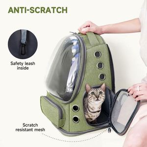 Free Sample <b>Cat</b> <b>Backpack</b> Carrier Breathable <b>Cat</b> Carrier Large Space Bubble Pet <b>Backpack</b> for Kitty Small Dog Transparent - Product Image 3