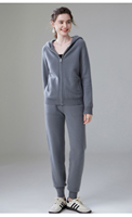Ensemble décontracté automne-hiver : Nouveau pull en laine et cachemire pour femme, coupe ample, pantalon décontracté