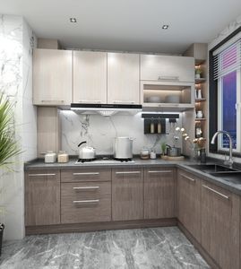 Balom ตู้ครัวแบบเรียบง่ายสไตล์อเมริกันเฟอร์นิเจอร์ปรับแต่งได้ทั้งบ้าน - Product Image 3