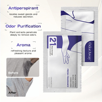 Crème déodorante pour les aisselles OEM ODM sous marque privée, crème anti-odeur à base de plantes, crème déodorante aux extraits végétaux, 24 sachets/boîte