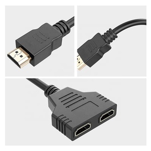 Câble Répartiteur <span class=keywords><strong>HDMI</strong></span> Xput 1x2, Mâle vers 2 Femelles, 1 Entrée 2 Sorties, Adaptateur <span class=keywords><strong>HDMI</strong></span> 1080P - 1 Entrée 2 Sorties pour TV - Product Image 2