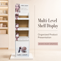 Présentoir de carton de produits de beauté de position, papier cosmétique de présentoir de maquillage