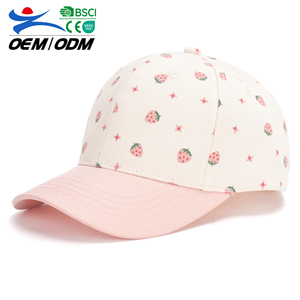 Gorra de Béisbol de 6 Paneles de Algodón Rosa Personalizada de Moda para Niños, Protección Solar de Verano, Certificación BSCI, Uso Casual Deportivo al Aire Libre - Product Image 1