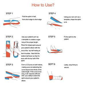 Férula de Aluminio Moldeable para Fijación de Fracturas, Primeros Auxilios, Uso Médico y de Emergencia, Venta al Por Mayor OEM - Product Image 3