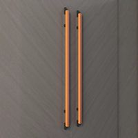 Poignée de porte en cuir de luxe, quincaillerie robuste contemporaine pour portes doubles en verre sans cadre de bureau de direction