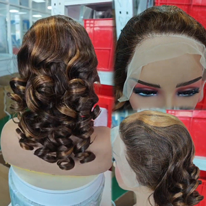 Nuova Parrucca Frontale in Pizzo P427 alla Moda con Capelli Umani per Donne Belle, Parrucca Senza Colla Personalizzata con Densità 200% - Product Image 1