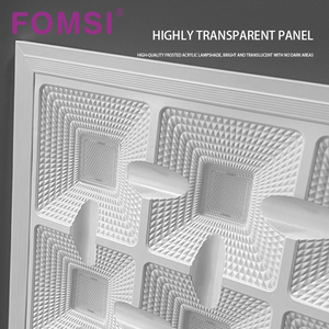 FOMSI LED 48W 96W 슬림 그리드 램프 <span class=keywords><strong>600</strong></span>*<span class=keywords><strong>600</strong></span> 사각 매입형 천장 조명 165V-265V Led 평면 패널 조명 그릴 - Product Image 2