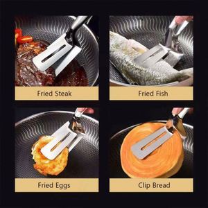 Wholesale Stainless Steel Tweezer Kitchen Tongs Stainless Steel Steak Clip BBQ Pizza Clamps Food Tong Clip - Product Image 6