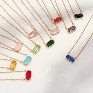 Collar con Piedra de Nacimiento Más Vendido 2026 para Mujer, Chapado en Oro de 18K, Acero Inoxidable, Colgante de Zirconia, Joyería de Cumpleaños, Venta al por Mayor a Granel - Product Image 1