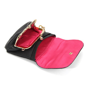 Porte-monnaie avec chaîne en cuir de vachette véritable avec logo personnalisé pour les femmes Mini sac en <span class=keywords><strong>or</strong></span> de grande capacité Rangement de pièces à la mode - Product Image 3