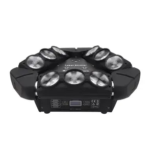 2020 Nieuwe Stijl Led Spider Moving Head Podium Lighset 9Pcs * 10W T Beam Laser Srtobe Effect Alle in Een Set