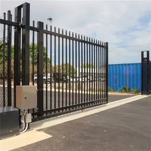 High Class 2 Mx10 M 3d Curved Wire Mesh Manual Drive Cantilever-slide Metal Fence Gate System for Safety Steel Garden Fence