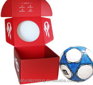 Foldable ball packing box double-sided printing hollow express box football display square aircraft box
