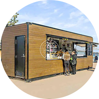 2025 moderne préfabriqué mobile Pop Up Drive Thru Fast Food Shipping Container Ice Cream Coffee Shop Store à vendre