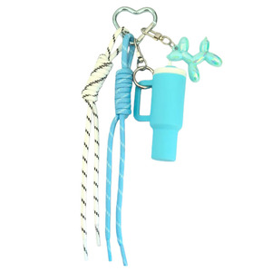 พวงกุญแจขวดน้ำลายเชือกถักสไตล์มิว พร้อมจี้ห้อยกระเป๋าและกระเป๋าเดินทาง - Product Image 5