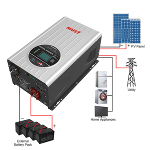 Inversor <span class=keywords><strong>Solar</strong></span> integrado MPPT de 5KW, máquina fotovoltaica para uso doméstico, wifi, 5000W, 48V, controlador 80A - Product Image 2