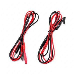 Коннектор разъема постоянного тока 2,54 мм с двойной головкой Красный Черный банан штекер Аллигатор зажим для тестирования питания кабель в сборе проводка электронная - Product Image 4