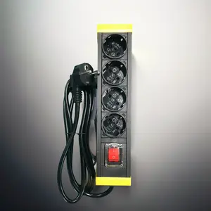 European Standard 16A 250VAC Industrial Power Strip Universal Plug German Standard 1U 4-Bit Lightning Protection Power