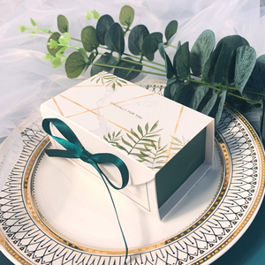Wholesale <strong>American</strong> Wedding Favour Chocolate Paper Gift <strong>Box</strong> With Ribbon for Packaging Candy <strong>Sweet</strong> Walnut Pakistan - Product Image 2