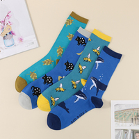 Designers Animals Coton Unisex Crew Confortable Cartoon Funny Men Socks