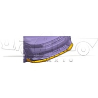 Aksesoris Eksterior HS Plastik Pelindung Bumper Depan Glossy Black 3 Bagian Lip Depan untuk Chevrolet Aveo 310C Sedan 2023+