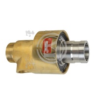 Yujie HSXF Modèle Joint rotatif à eau froide en acier au carbone et laiton poli, 300 tr/min, double flux, raccord rapide à bride, entrée BSP 1/2, articulation mâchoire-mâchoire
