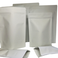 Pochette d'emballage à thé en Kraft à fermeture thermique, unités, sac en papier de rangement d'impression avec fermeture éclair en plastique pour le café