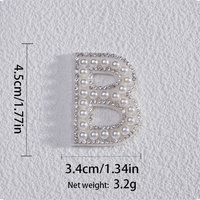 Perles de broderie personnalisées lettres fer sur patchs Alphabet strass perlé patchs brodés Logo