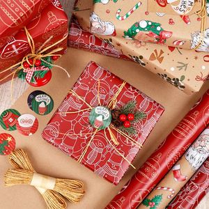 Papel de Regalo Navideño Impreso Desechable y Reciclable al por Mayor de Fábrica con Revestimiento de Silicona 50x70cm - Product Image 5