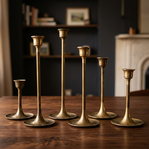 Support à bougie en laiton fait main, artisanat décoratif en laiton, DMB-101 - Product Image 1
