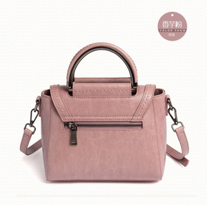 Bolso de Mano de Diseño para Mujer, de Cuero Genuino, Bolso Pequeño con Cierre de Cremallera, Bolso Tote de Piel de Vaca - Product Image 2
