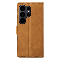 Étui portefeuille à rabat en cuir PU motif vachette pour Samsung Galaxy S26 Ultra/S25/S24/S23/S22 PLUS S26 FE – Sacoche de téléphone portable