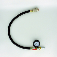 Tire Inflator with Pressure Gauge air Compressor Fittings with Hoses Locked in air Chucks and Quick Couplings