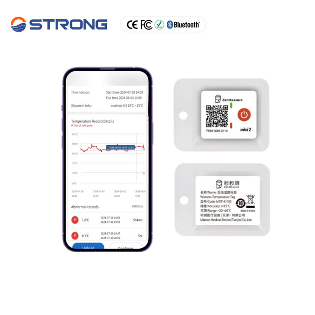 60 Days Wireless Temperature Sensor Tag Customized OEM for 5.0 IP67 Data Logger with Small Beacon